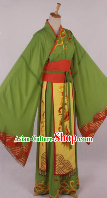 Chinese Traditional Beijing Opera Actress Green Dress Ancient Peking Opera Court Queen Costume for Women