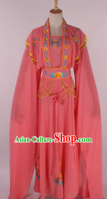 Chinese Beijing Opera Court Maid Watermelon Red Dress Ancient Traditional Peking Opera Diva Costume for Women