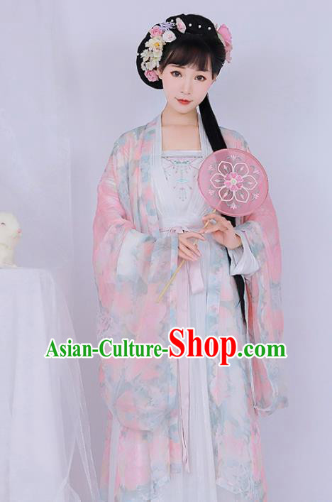 Chinese Ancient Drama Goddess Hanfu Dress Traditional Tang Dynasty Palace Lady Replica Costumes for Women