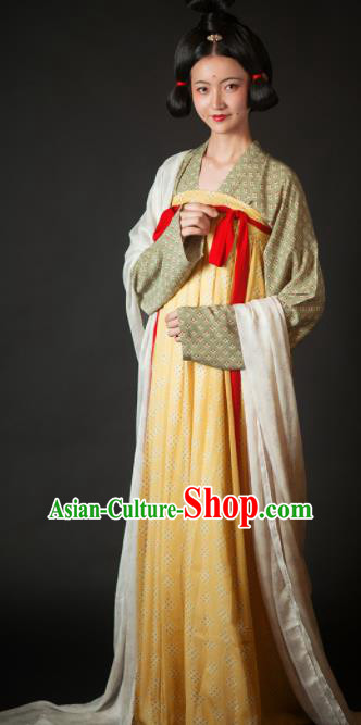 Chinese Ancient Drama Las Meninas Hanfu Dress Traditional Tang Dynasty Court Maid Replica Costumes for Women