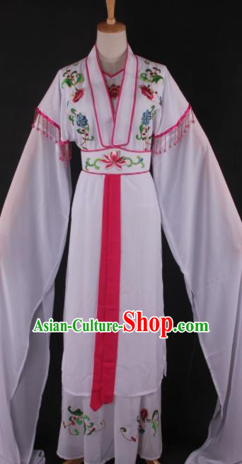 Professional Chinese Beijing Opera White Dress Ancient Traditional Peking Opera Diva Costume for Women