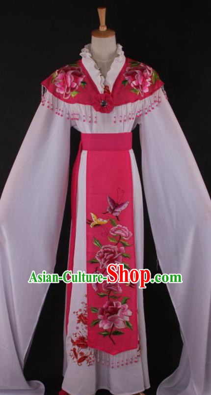 Professional Chinese Beijing Opera Princess Rosy Dress Ancient Traditional Peking Opera Diva Costume for Women