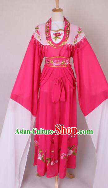 Professional Chinese Beijing Opera Nobility Lady Rosy Dress Ancient Traditional Peking Opera Costume for Women