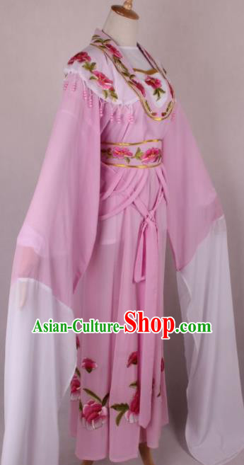 Professional Chinese Beijing Opera Nobility Lady Pink Dress Ancient Traditional Peking Opera Costume for Women