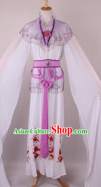 Professional Chinese Beijing Opera Court Lady Lilac Dress Ancient Traditional Peking Opera Costume for Women
