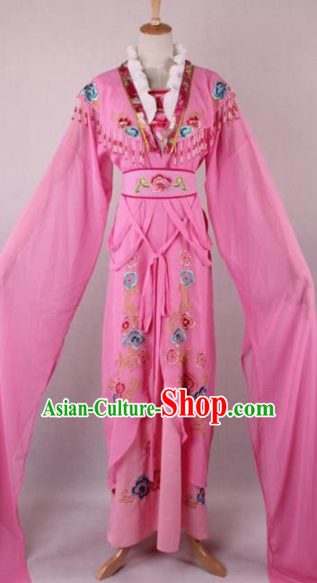 Professional Chinese Beijing Opera Diva Pink Dress Ancient Traditional Peking Opera Costume for Women