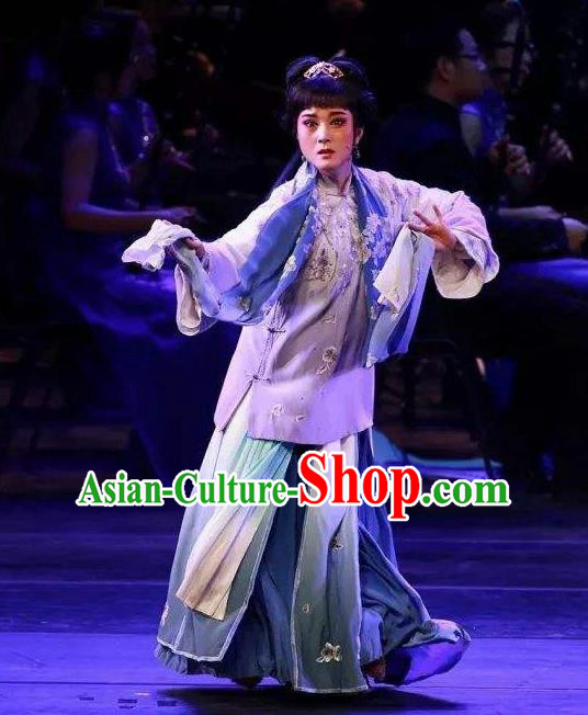 Traditional Chinese Classical Dance Ju Zi Hong Le Costume Drama Stage Show Beautiful Dance Dress for Women