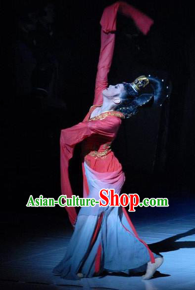 Traditional Chinese Classical Dance Luo Shen Costume Water Sleeve Stage Show Beautiful Dance Dress for Women