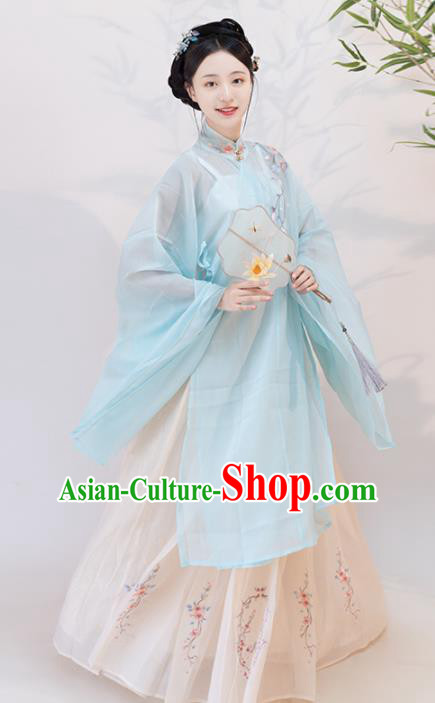 Chinese Ancient Young Mistress Hanfu Dress Traditional Ming Dynasty Imperial Concubine Replica Costumes for Women