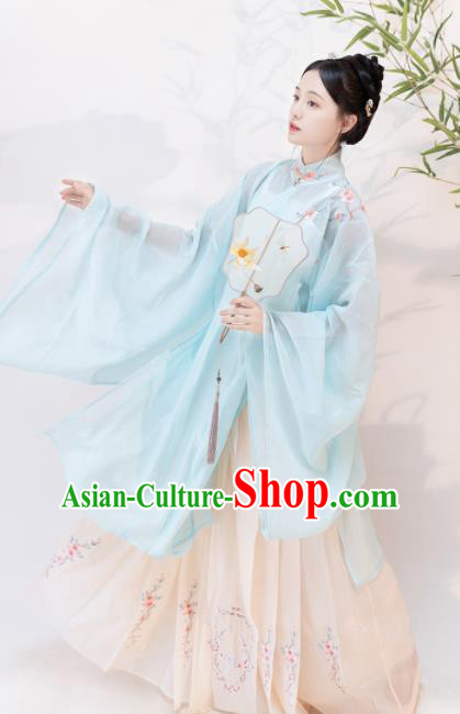 Chinese Ancient Young Mistress Hanfu Dress Traditional Ming Dynasty Imperial Concubine Replica Costumes for Women