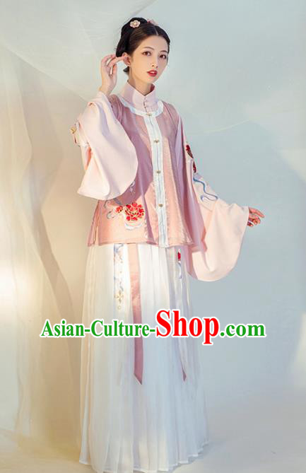 Chinese Ancient Nobility Lady Hanfu Dress Traditional Ming Dynasty Replica Costumes for Women