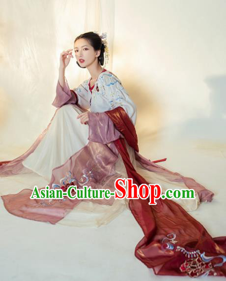 Chinese Ancient Court Lady Dance Hanfu Dress Traditional Tang Dynasty Las Meninas Replica Costumes for Women