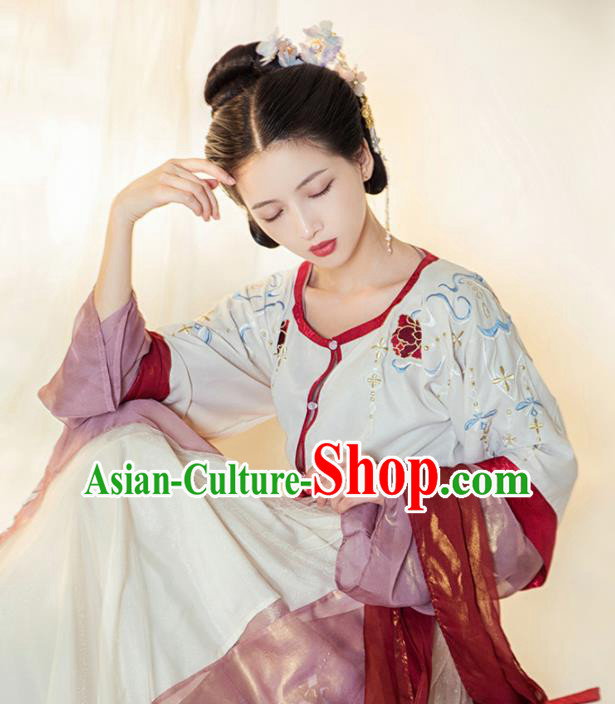 Chinese Ancient Court Lady Dance Hanfu Dress Traditional Tang Dynasty Las Meninas Replica Costumes for Women