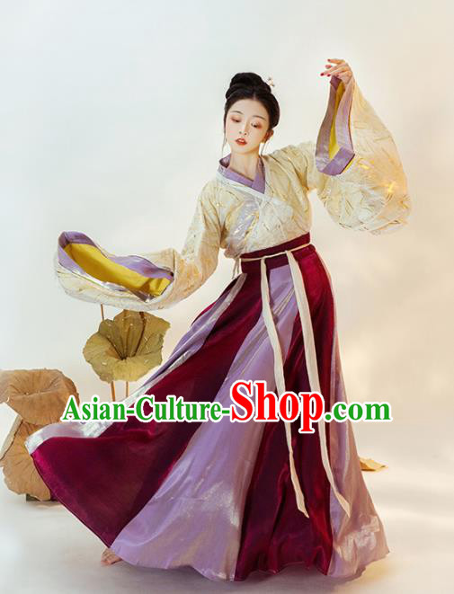 Chinese Ancient Court Princess Hanfu Dress Traditional Jin Dynasty Imperial Concubine Replica Costumes for Women