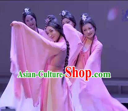 Traditional Chinese Classical Dance Luo Shui Jiao Ren Costume Stage Show Beautiful Dance Dress for Women