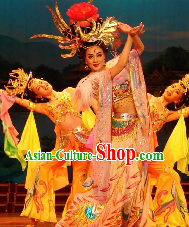Traditional Chinese Classical Dance Ni Shang Yu Yi Wu Costume Stage Show Concubine Yang Beautiful Dance Dress for Women