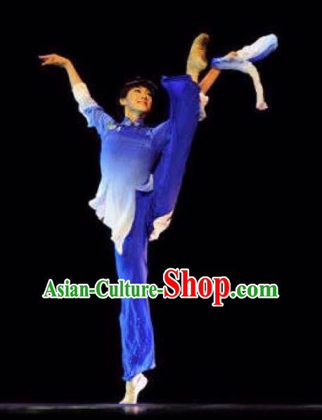 Traditional Chinese Classical Dance Ren Jian Si Yue Costume Folk Dance Ballet Stage Show Beautiful Dance Dress for Women