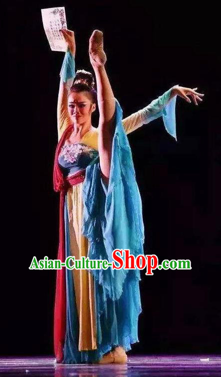 Traditional Chinese Classical Dance Ballet Ru Yi Niang Costume Stage Show Beautiful Dance Dress for Women