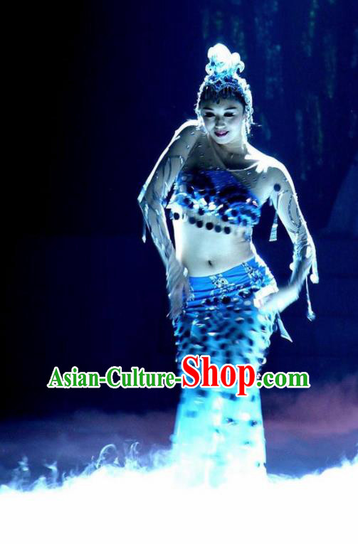 Traditional Chinese Classical Dance Competition Peacock Dance Shui Zhi Ling Costume Stage Show Beautiful Dance Dress for Women