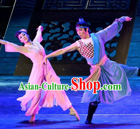 Traditional Chinese Classical Dance Competition Costume Stage Show Si Hai Meng Xun Beautiful Dance Dress for Women