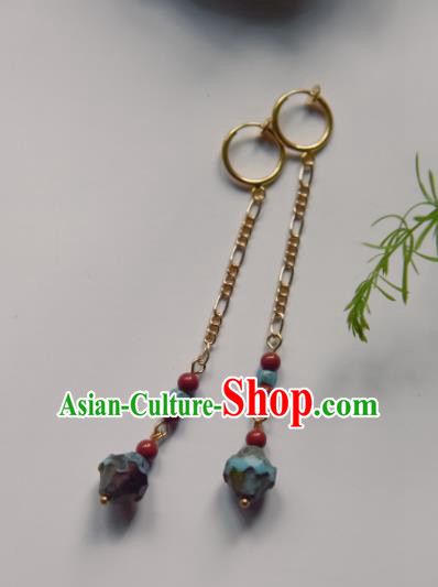 Chinese Ancient Princess Ear Accessories Traditional Hanfu Earrings for Women