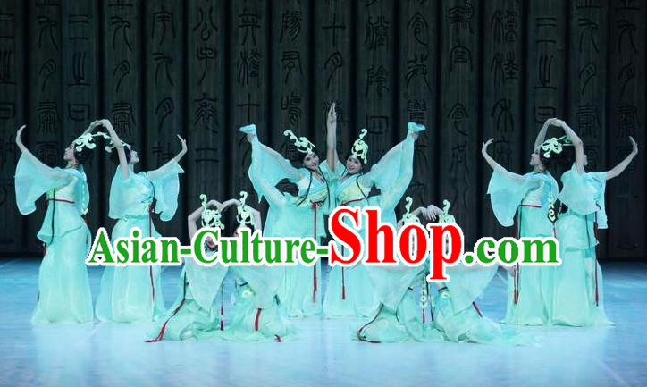 Beautiful Chinese Dance Court Yueren Dance Costume Traditional Classical Dance Dress for Women