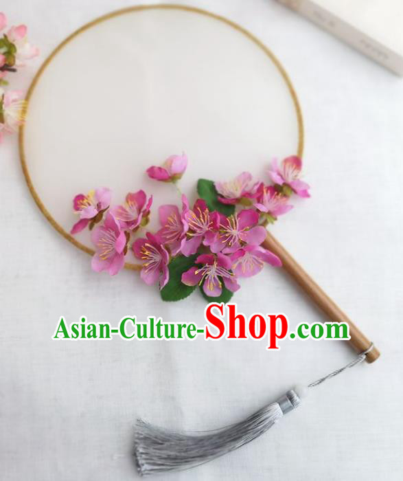 Chinese Ancient Princess Wedding Palace Fans Traditional Hanfu Round Fan for Women