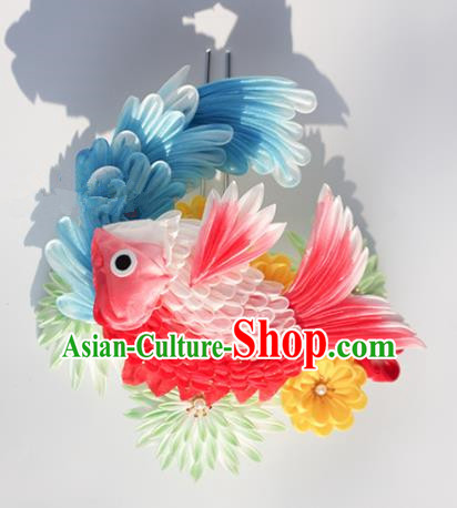 Japanese Geisha Kimono Goldfish Hairpins Traditional Yamato Hair Accessories for Women