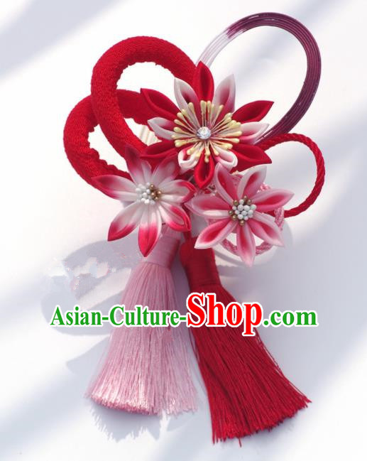 Japanese Geisha Kimono Hair Claw Tassel Hairpins Traditional Yamato Hair Accessories for Women