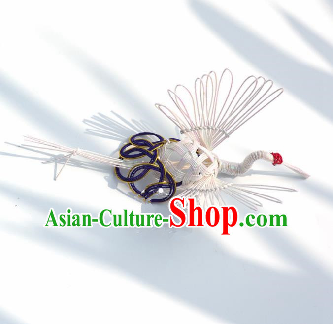 Japanese Geisha Kimono Crane Hair Claw Hairpins Traditional Yamato Hair Accessories for Women