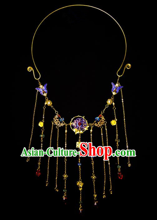 Chinese Ancient Hanfu Necklace Traditional Jewelry Accessories Headwear for Women