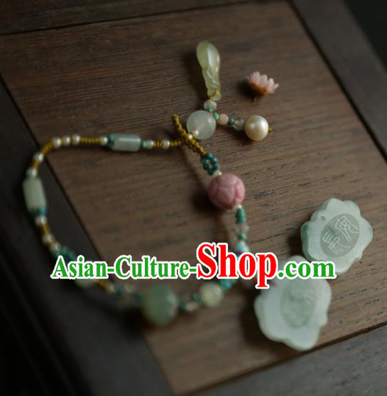 Chinese Ancient Court Jade Bracelet Traditional Princess Hanfu Jewelry Accessories for Women