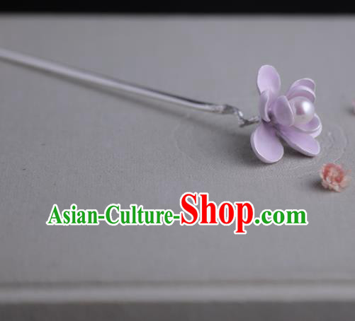 Chinese Ancient Queen Enamel Magnolia Hairpins Traditional Hanfu Hair Clip Hair Accessories for Women