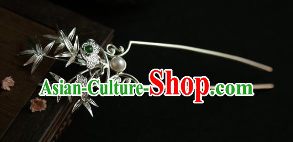 Chinese Ancient Tang Dynasty Queen Bamboo Leaf Hairpins Traditional Hanfu Hair Accessories for Women
