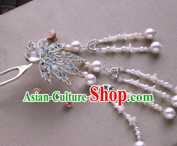 Chinese Ancient Tang Dynasty Queen Maple Leaf Hair Clip Tassel Hairpins Traditional Hanfu Hair Accessories for Women