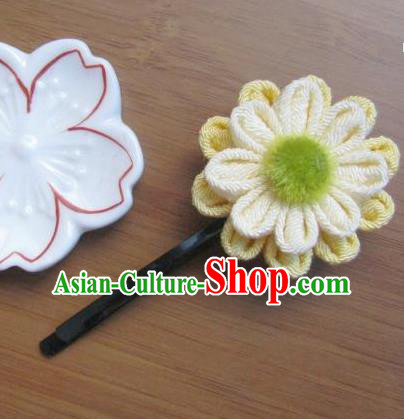 Japanese Geisha Courtesan Sunflower Little Hairpins Traditional Yamato Kimono Hair Accessories for Women