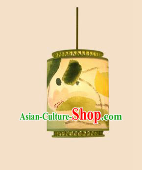 Chinese Traditional Spring Festival Painting Lotus Hanging Lantern Handmade Palace Lanterns