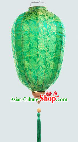 Chinese Traditional New Year Green Hanging Lantern Wedding Handmade Palace Lanterns