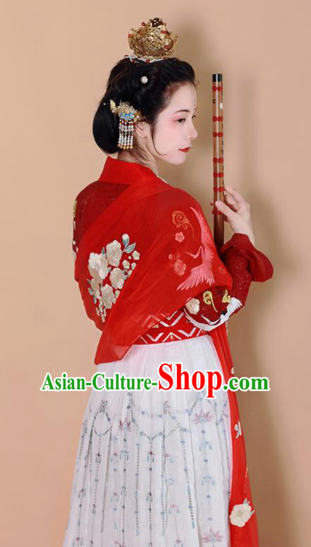 Chinese Traditional Tang Dynasty Las Meninas Replica Costumes Ancient Imperial Consort Hanfu Dress for Women