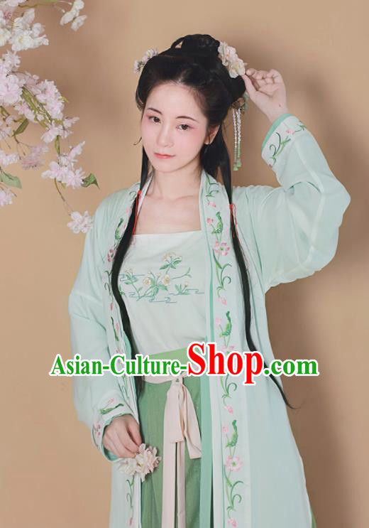 Chinese Traditional Song Dynasty Nobility Lady Replica Costumes Ancient Aristocratic Miss Hanfu Dress for Women