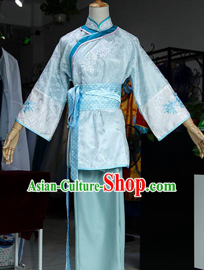 Chinese Ancient Drama Maidservants Costumes Traditional Qing Dynasty Dress for Women