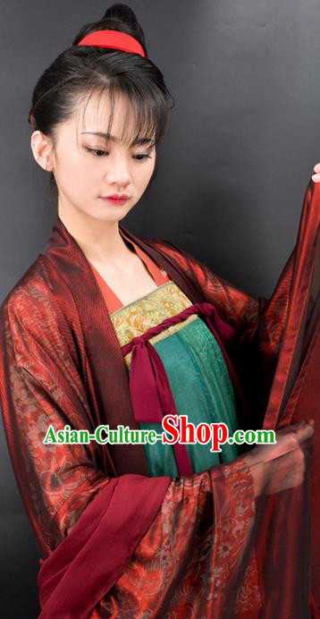 Chinese Traditional Tang Dynasty Court Princess Replica Costumes Ancient Bride Wedding Hanfu Dress for Women