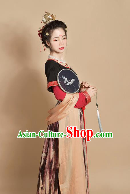 Chinese Traditional Tang Dynasty Court Maid Replica Costumes Ancient Apsaras Flying Hanfu Dress for Women