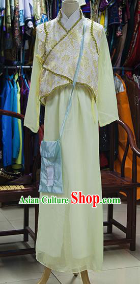 Chinese Ancient Drama Young Lady Costumes Traditional Ming Dynasty Swordswoman Dress for Women