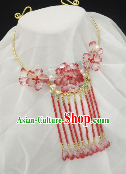 Chinese Ancient Hanfu Tassel Necklace Traditional Necklet Jewelry Accessories for Women