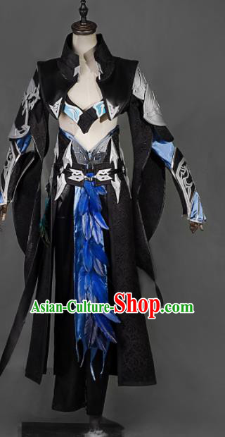 Chinese Ancient Cosplay Heroine Female Assassin Armor Dress Traditional Hanfu Swordsman Costume for Women