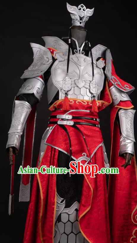 Chinese Ancient Cosplay Heroine Female General Armor Dress Traditional Hanfu Swordsman Costume for Women