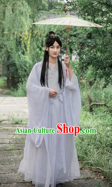 Chinese Ancient Cosplay Peri White Dress Traditional Hanfu Song Dynasty Princess Costume for Women