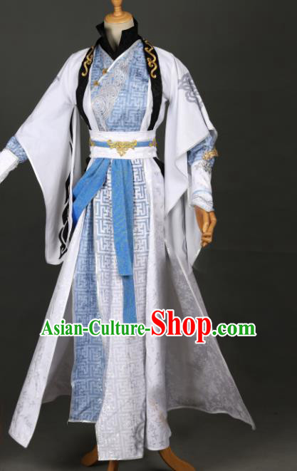 Chinese Ancient Drama Cosplay Young Knight Clothing Traditional Hanfu Swordsman Costume for Men