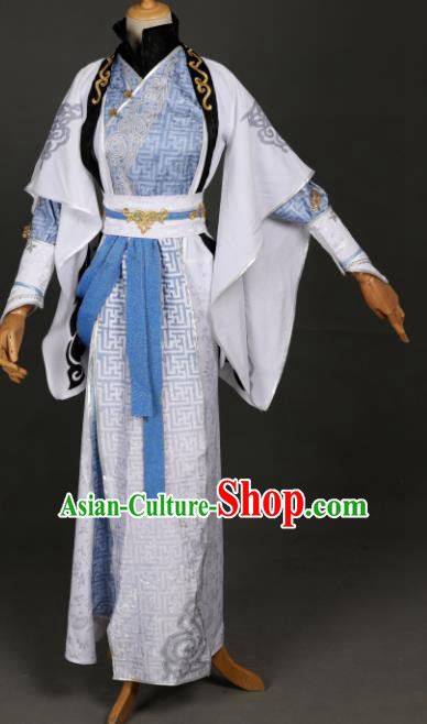 Chinese Ancient Drama Cosplay Young Knight Clothing Traditional Hanfu Swordsman Costume for Men